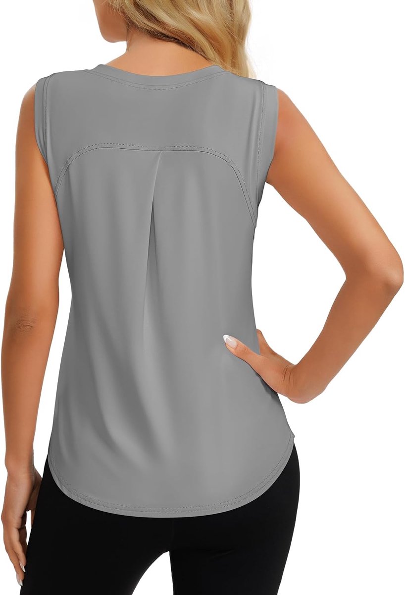 Sport Top Mouwloos Tennis Fitness Shirt Dames Lichte Yoga Sport Topjes