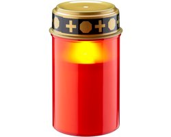 No Name LED graflicht met timer, rood, warm wit (2400 K), op batterijen (2x C/LR14), voor gebruik binnen en buiten (IP44)