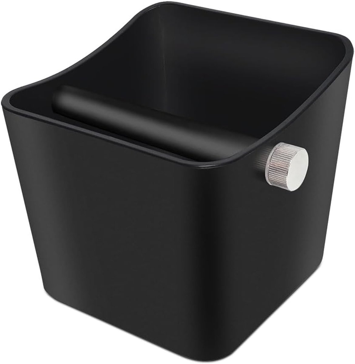 Koffiedik klopdoos ABS met verwijderbare schokabsorberende klopstang en anti-slip onderkant Espressomachine accessoires (zwart B)
