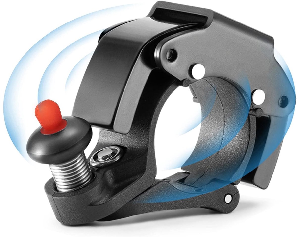 MobileCreation Fietsbel - Low-profile - Compact - 24 gram - Aluminium - Luid tot 100 dB - Past op stuur 22.2 mm - Zwart