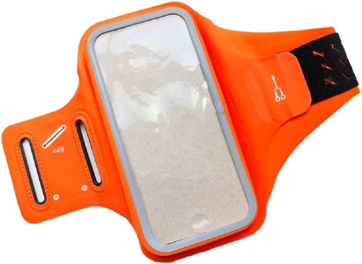 Cover Chinlon-Lycra Ultra-dunne Armband Sport Wandelen Fitness Fietsen Gym voor SONY XPERIA 5 II (2020) - Oranje