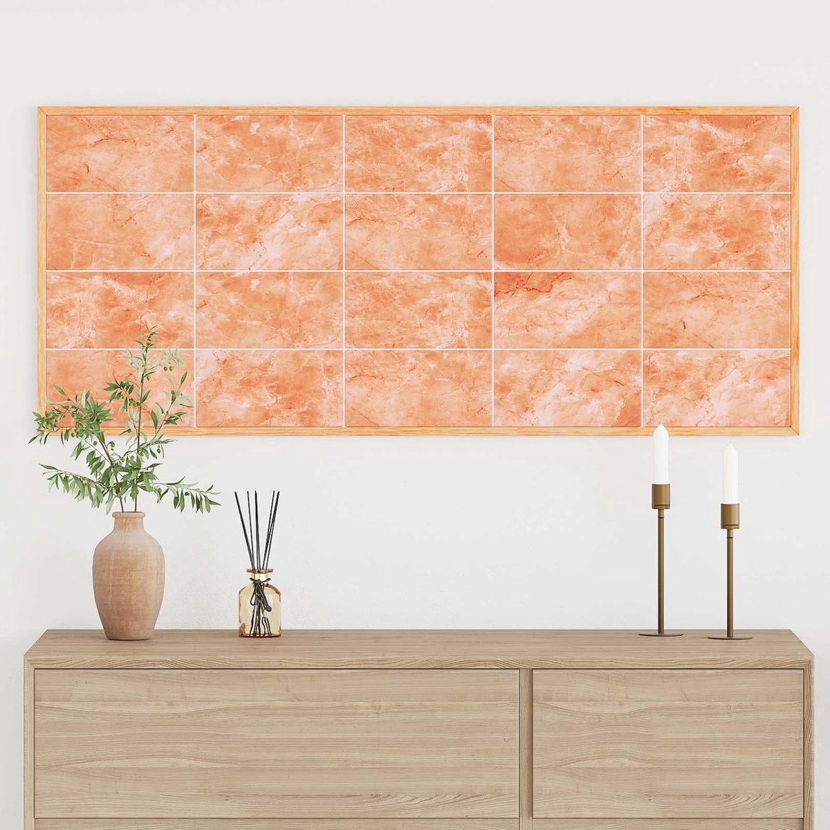 Roze, decoratieve stenen voor woonkamer, decoratie, 20 x 10 x 5 cm, steenzout voor tafeldecoratie en schoorsteenmantel