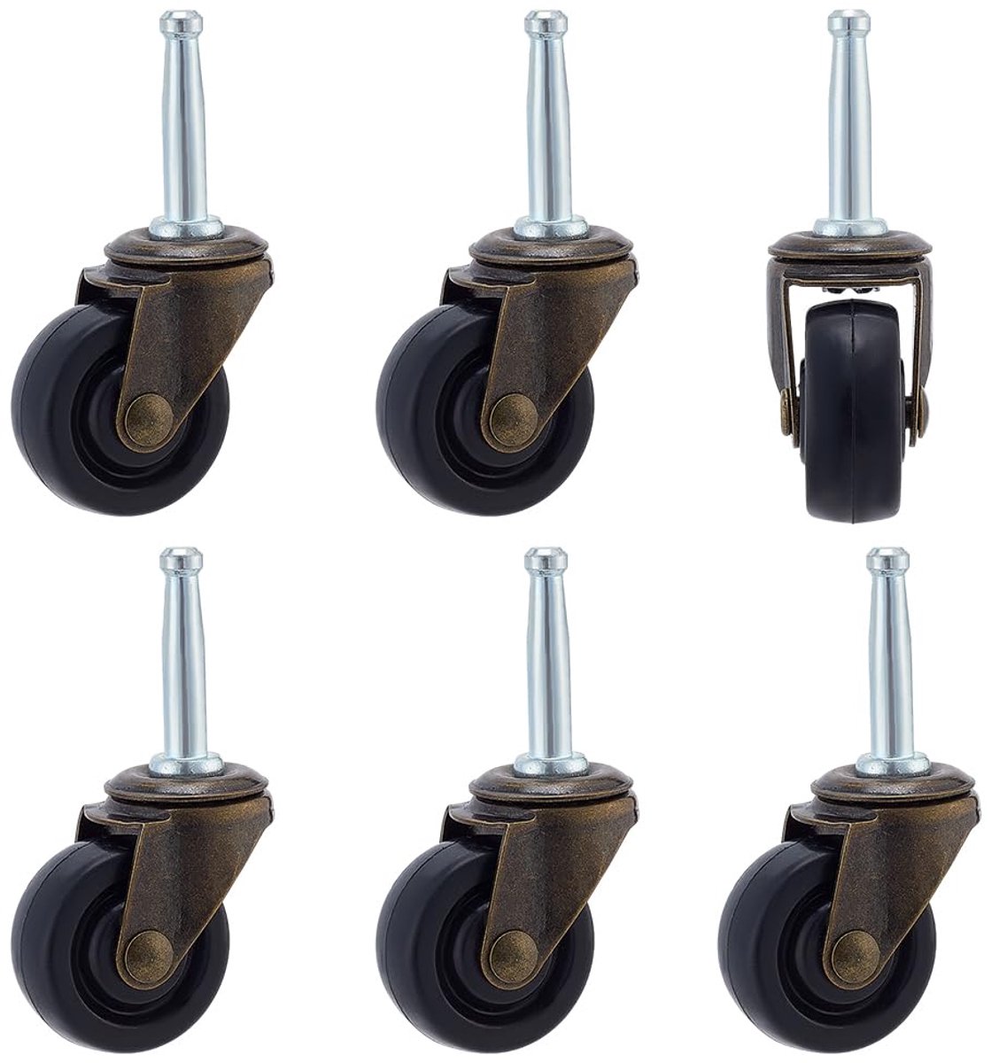 6 stuks gestoffeerde bedframe wielen zware belasting wielen set industriële zwenkwielen bed frame wielen wielen