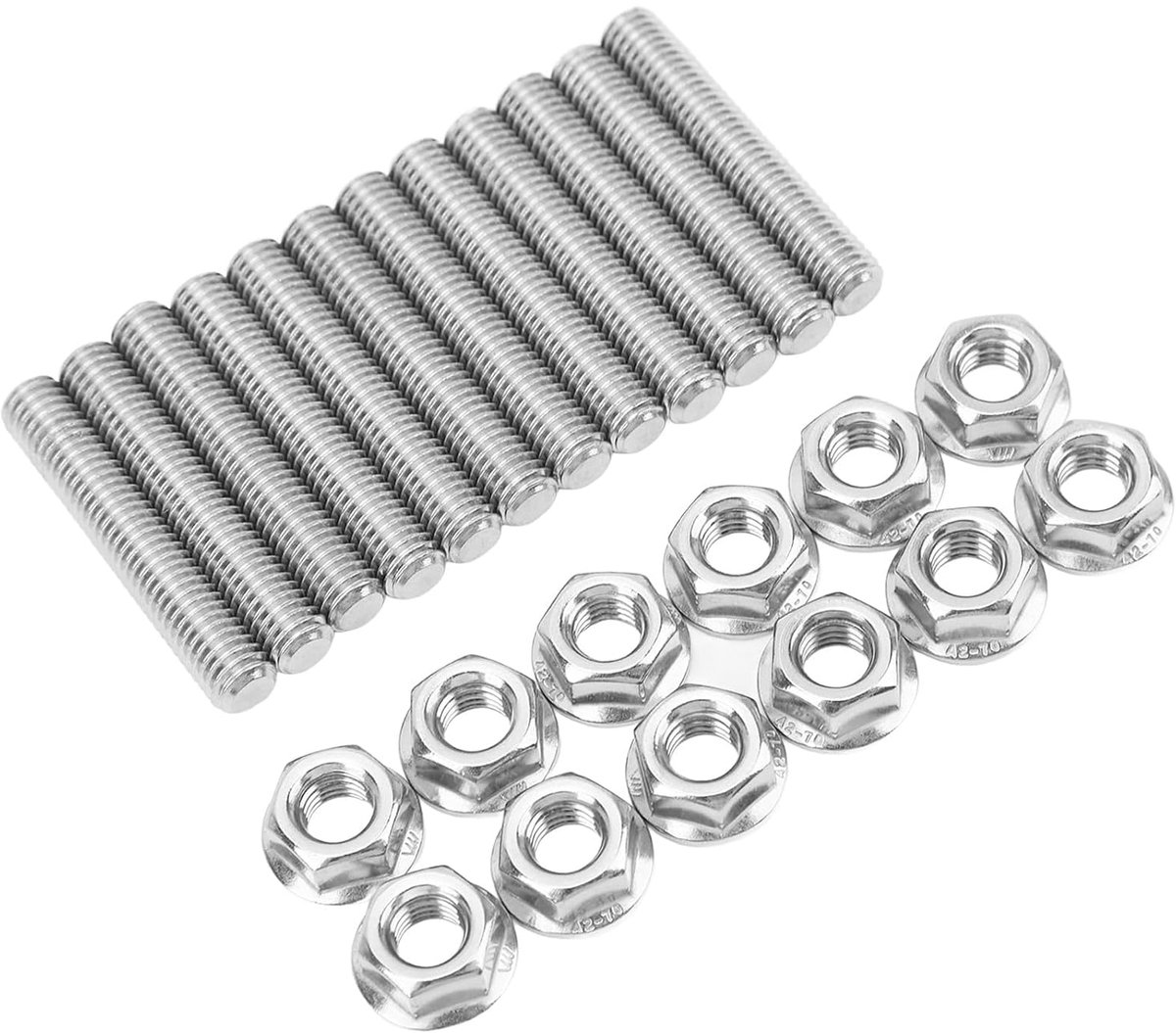 Kruisboutenset, roestvrijstalen uitlaatbevestigingen voor V8, LS1, LS2, LS3, LS6, LS7, M8X45 mm, voor omgevingen met hoge temperaturen