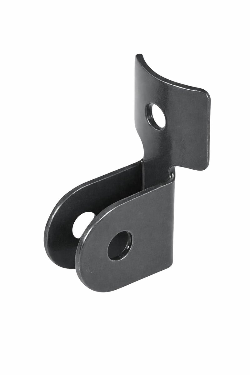 (2 stuks) Grijze metalen paalbeugels voor schuttingen, metalen houders voor ondersteuning Hekpalen, steunbeugels met schroeven, RAL 7016 kleur