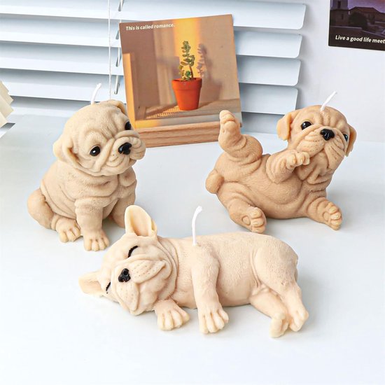 siliconen vorm dieren 3D, Golden Retriever Shar Pei vorm siliconen zeepvorm, hond kaars siliconen vorm, dier gietvormen siliconen, voor cake, zeep, fondant taart decoratie (Golden Retriever 1) — afbeelding 5