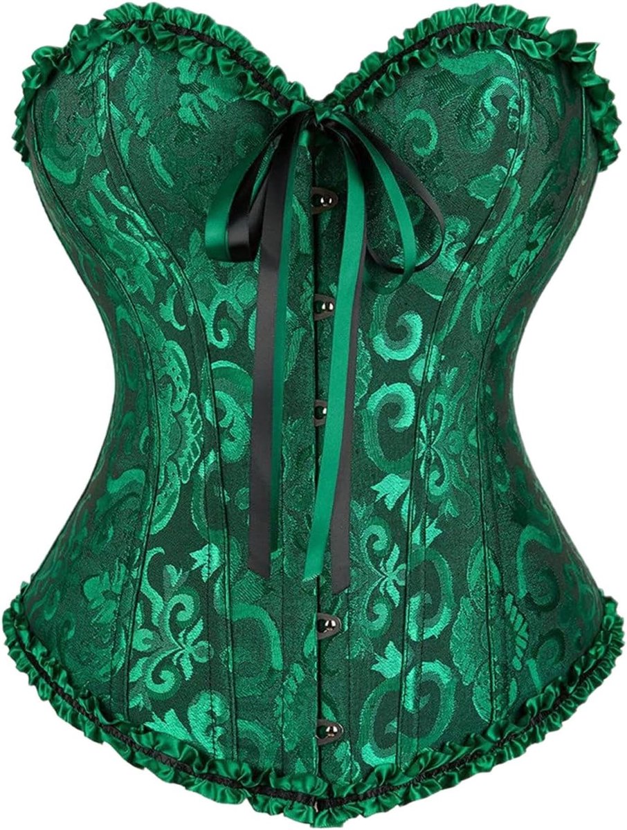 Satijnen korset grote maat dames bustier stalen baleinen voor gothic bruiloft