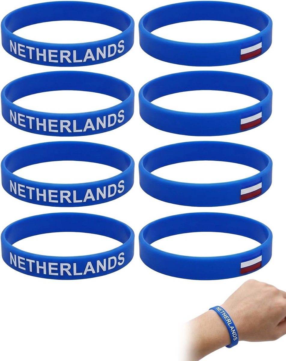 8-delige set met armbanden, zweetbanden, uniseks fanartikelen en fanaccessoires ter herinnering aan het wereldkampioenschap