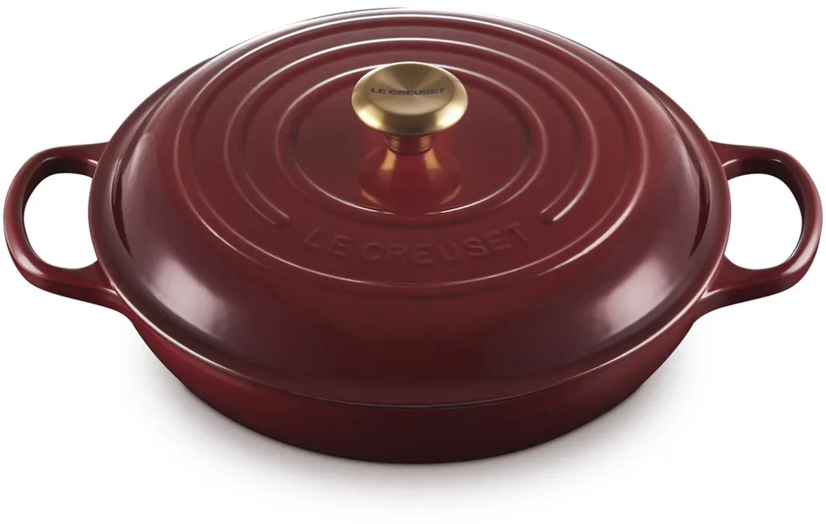 Bol.com Le Creuset Braadpan - 30cm - Campagnard Garnet aanbieding