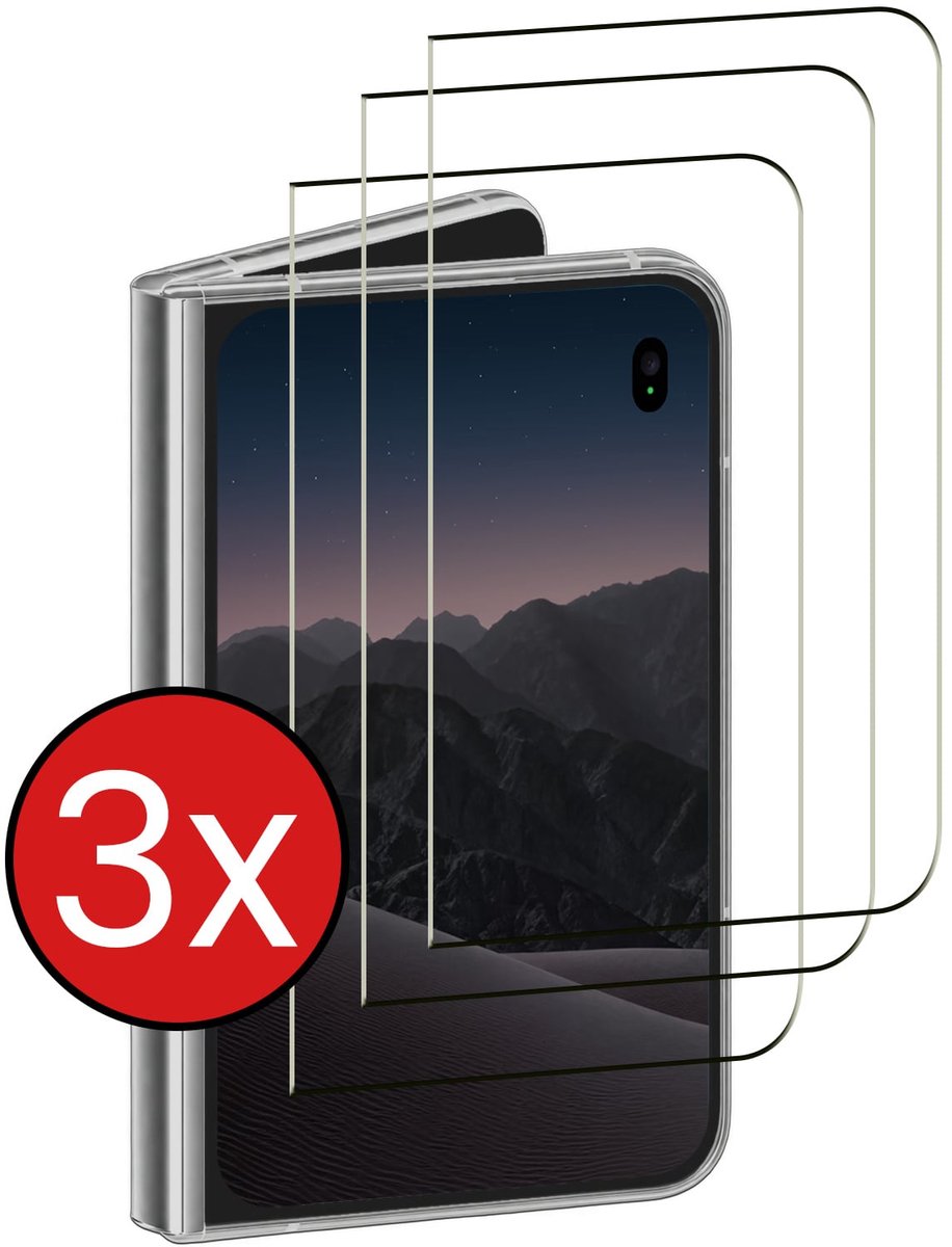 Screenprotector - 3 Stuks - Geschikt voor Apple iPhone Duo - Full Cover - Beschermglas - Gehard Glas - Tempered Glass - Screen Protector