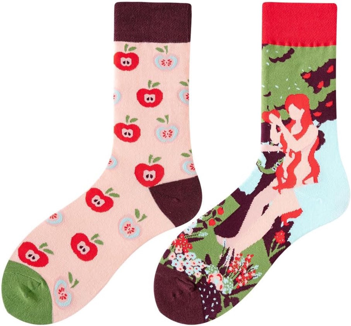 Sokken Voor Dames En Heren Unisex Veel Motieven Dieren Eten Fruit Sport Kunst Van Katoen Cadeau Asymmetrische Patronen Links En Rechts