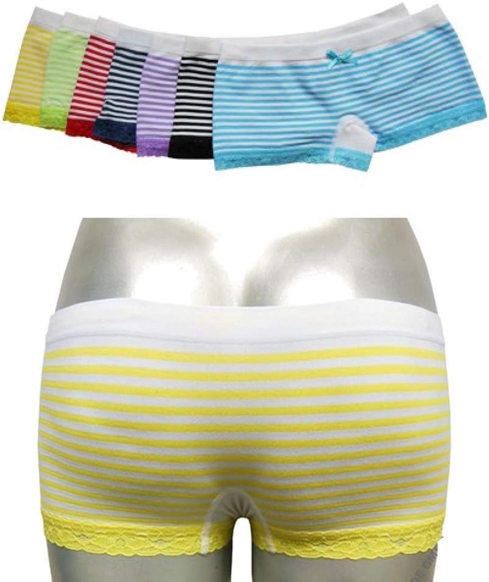 Set van 6 meisjesbroekjes, ademende hipster-onderbroek van microvezel, comfortabele hotpants met perfecte pasvorm, elastische slips