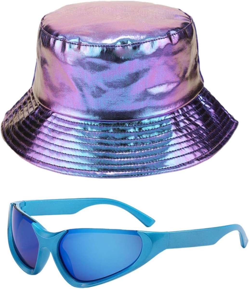 Dailygoods- Punkhoed Waterdicht - Punk Zonnebril - Synthetisch Leer - Retro Hoed - Lichtgewicht - 1 Stuk - Punkaccessoires