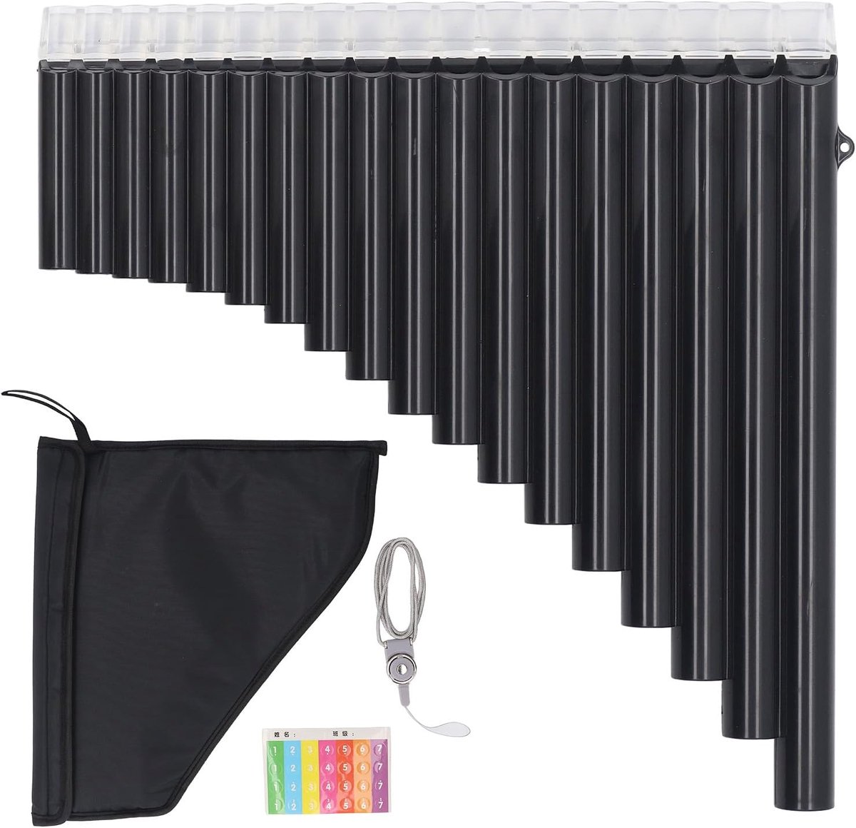 Dailygoods- Panfluit 18 Pijpen - Draagbaar Muziekinstrument - ABS Materiaal - Helderere Toon - Duurzaam - Lichtgewicht - Fluit