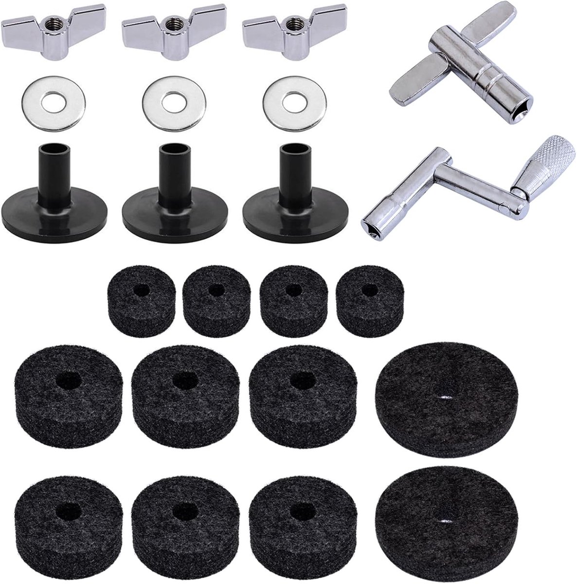 Cymbal vervangaccessoires 23 stuks - EVA materiaal - Bescherming en geluidsverbetering - ServiceTopper