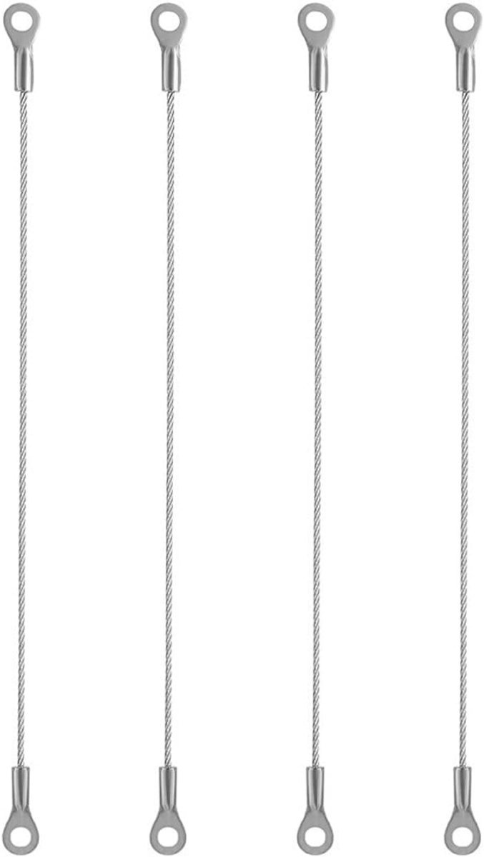 4-delige staalkabelset, roestvrij stalen draadkabel, kabelpershuls, kabel, deur, kast, beveiligingssysteem, schommelhardware, beperkingskabel, bootaccessoires