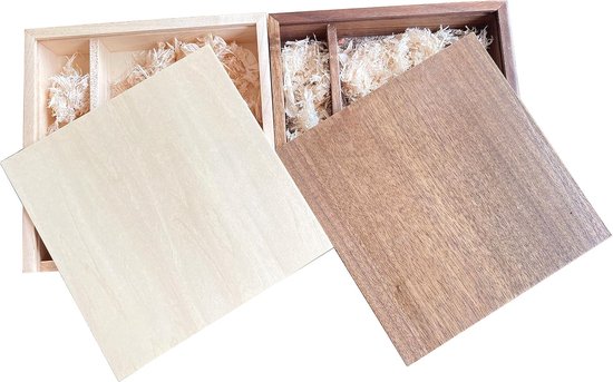 Geschenkdoos met schuifblad, discrete houten dozen met schuifdeksel, USB-doos, fotodoos, bruiloft geheugenbox, voor fotografen/klanten walnoot/esdoorn (walnoothouten doos) — afbeelding 2