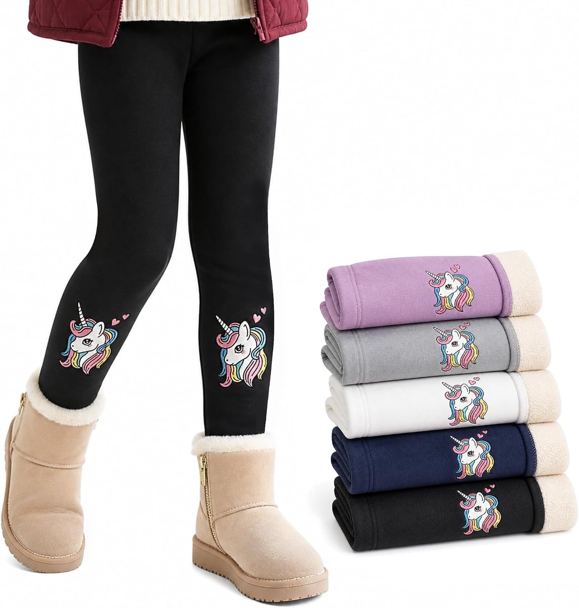 Thermobroek voor Meisjes met Fleece Voering, maat 92-140