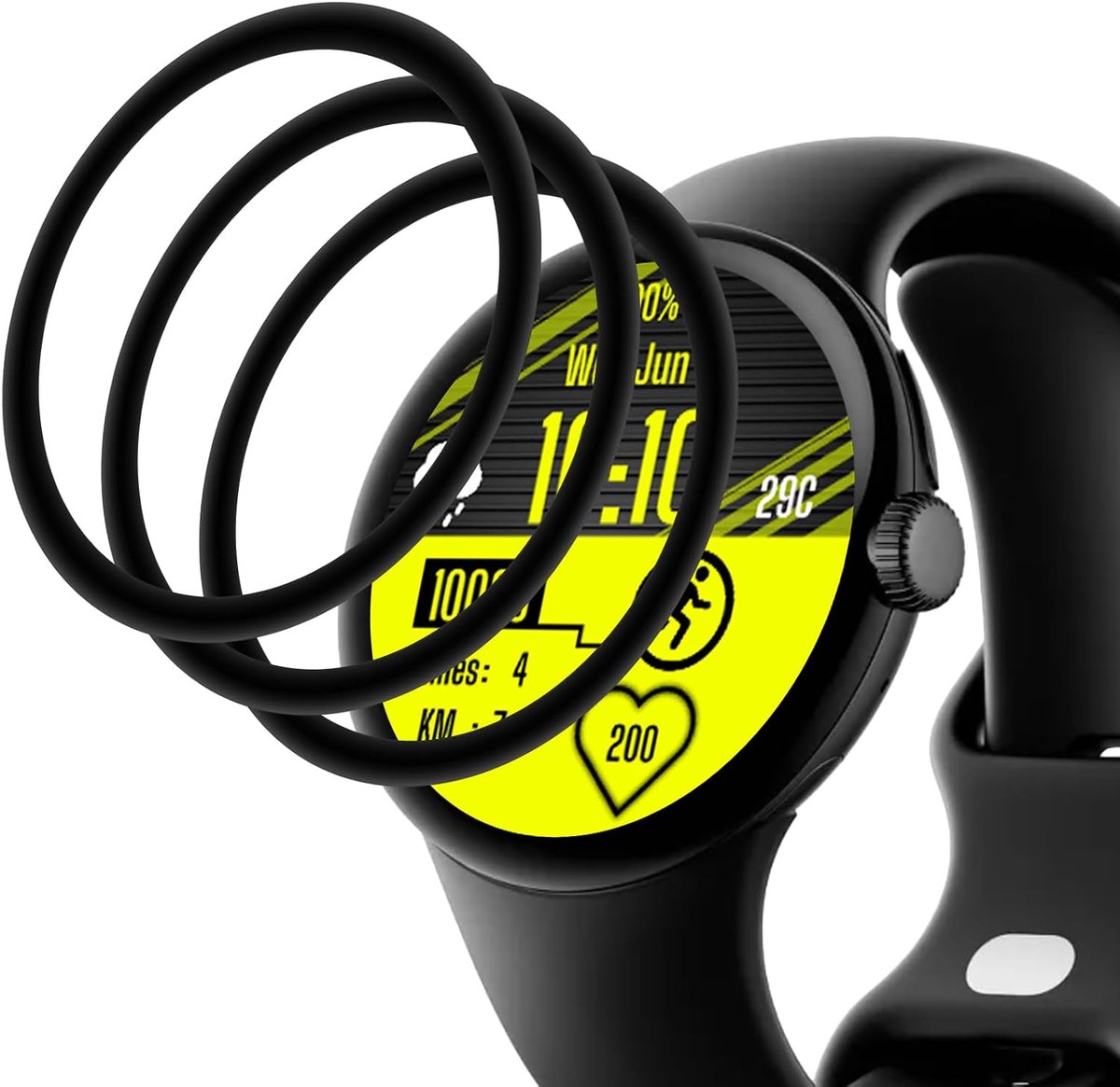 (3 stuks) Google Pixel Watch 4 41mm kogelvrij glas, glasfolie, 9H hardheid, schokbestendig, geen luchtbellen, krasbestendig, handyglas film