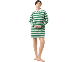 Mey Touchline Stripes Dames Slaapkleed Lucky Green Groen L