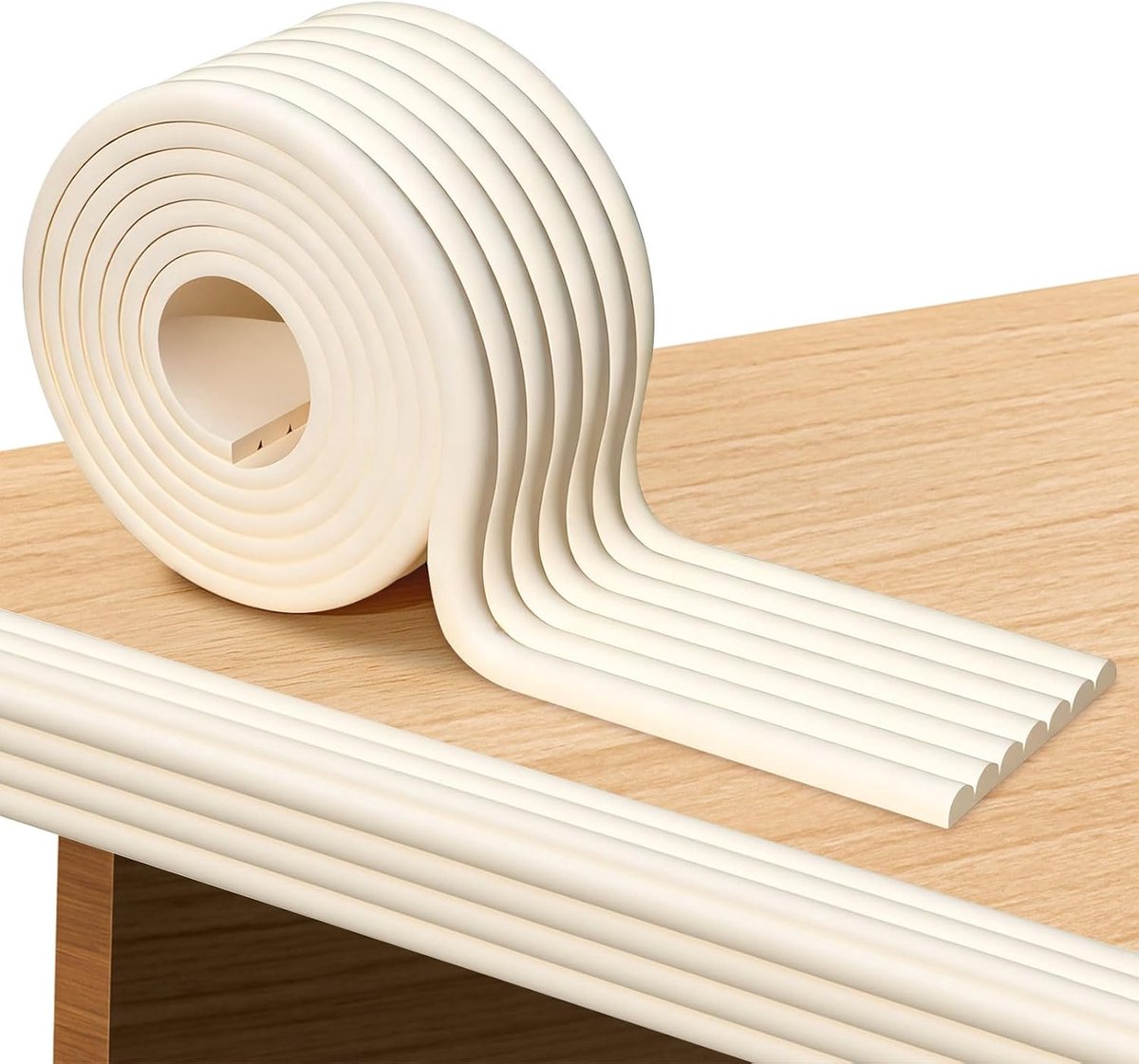 zelfklevend, 2 m randbescherming voor baby's, van schuimstof, 8 cm breed, hoekbescherming, babyschuim, randbescherming, zelfklevend, tafelrandbescherming, kinderbescherming