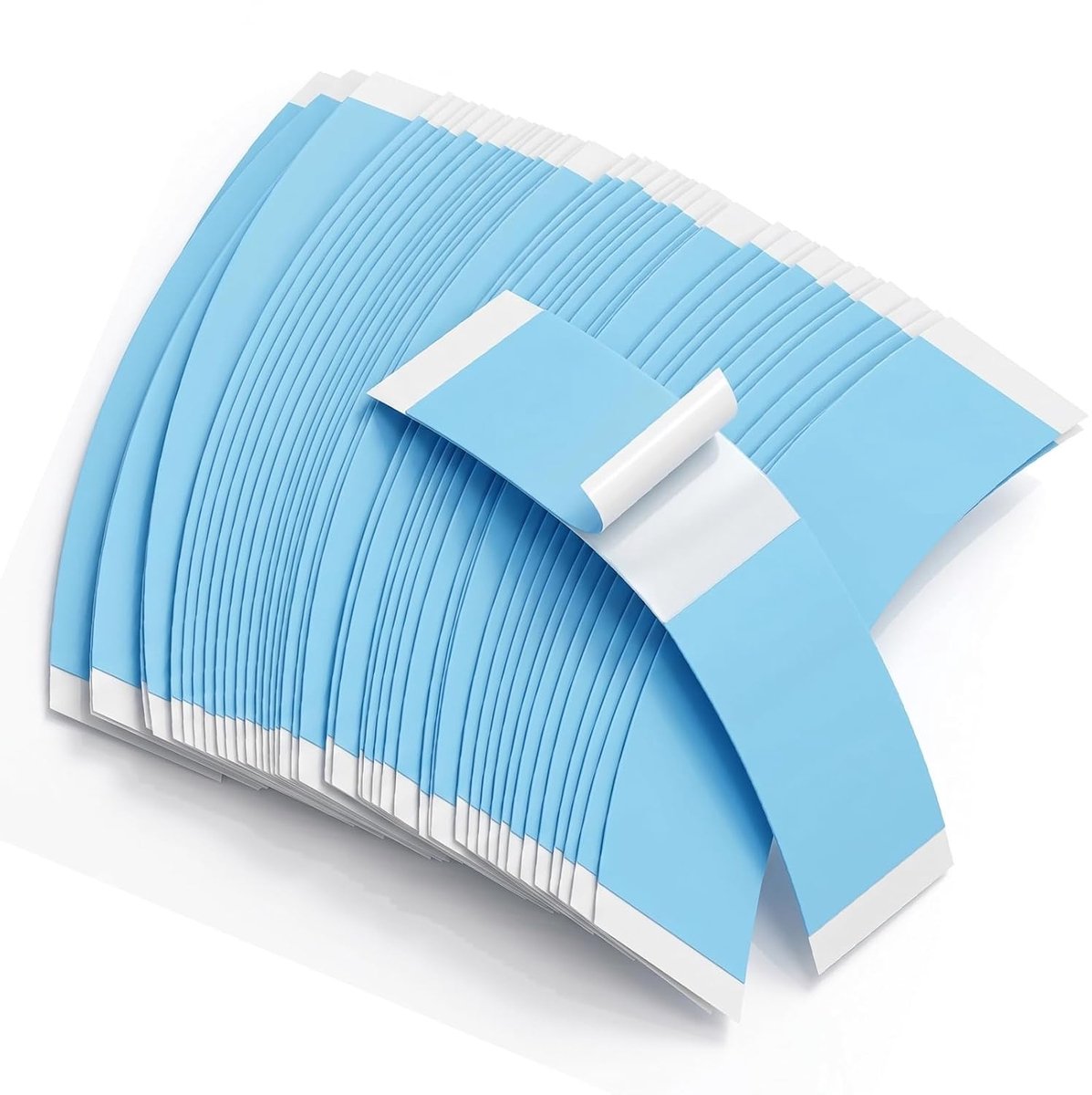 60 stuks pruiklijm, dubbelzijdige pruiklijm, waterdichte reserveonderdelen, tape-extensions, lijm, haarlijm, super onzichtbare pruikband, pruikenaccessoires, (blauw)