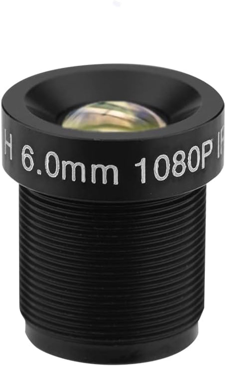 6 mm M12 * 0,5 CCTV-lens, cameralenslens, mini-lensadapter voor bewakingscamera met 2 miljoen pixels, 58 ° groothoek, IR-nachtzicht