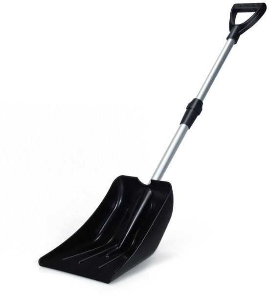 Sneeuwschep, Draagbare uitschuifbare aluminium sneeuwschuiver 75 cm-100 cm met gevormd handvat Sneeuwruimgereedschap PP-handvat
