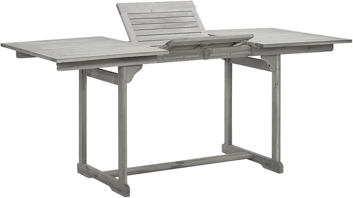 Eettafel Tuin Uittrekbare Tafel Tuin Terras Balkon Eettafel Patio Massief hout Acacia (120-170) x80x75 cm