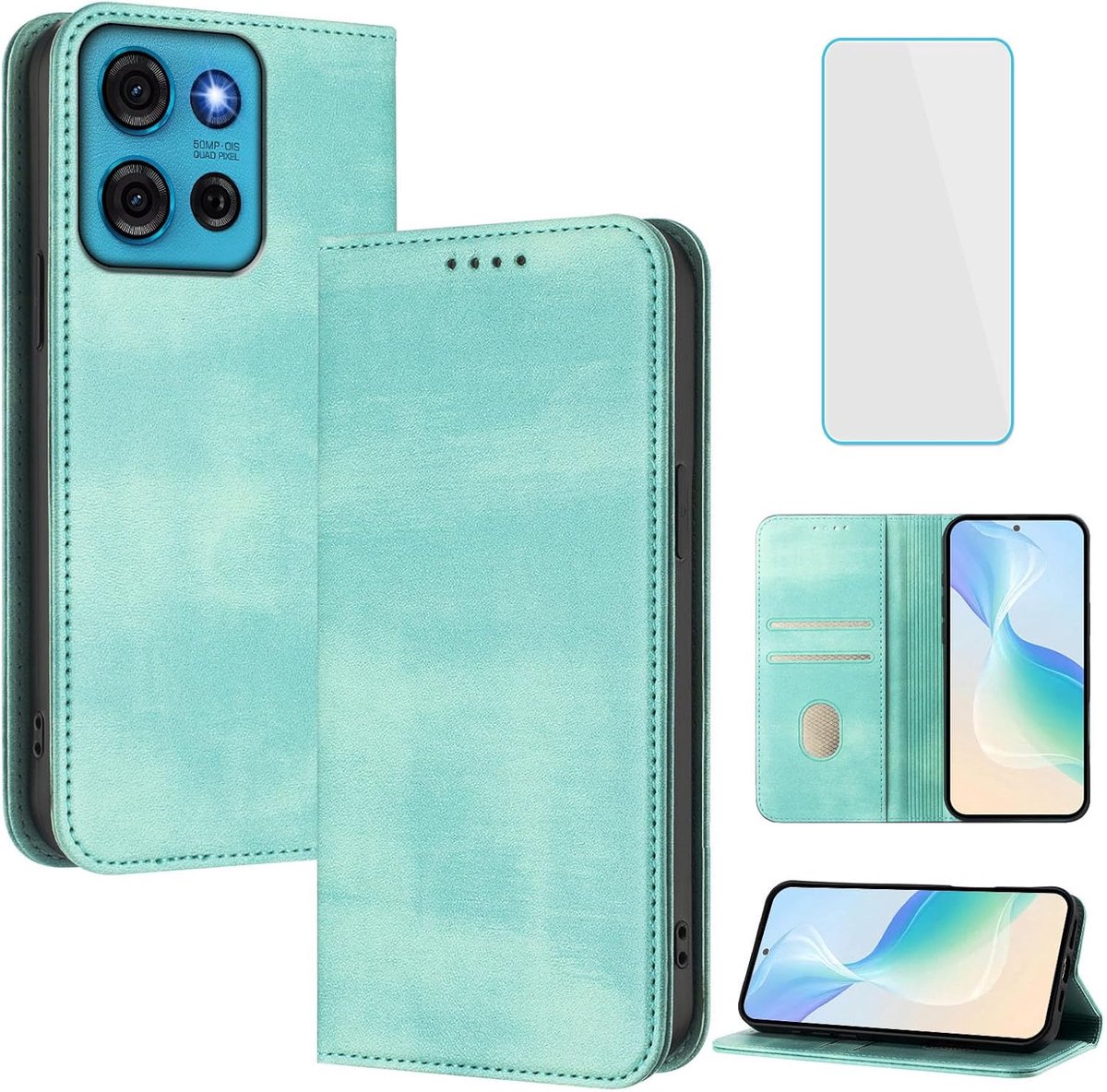 Hoesje voor Motorola Moto G75 Hoes Munt