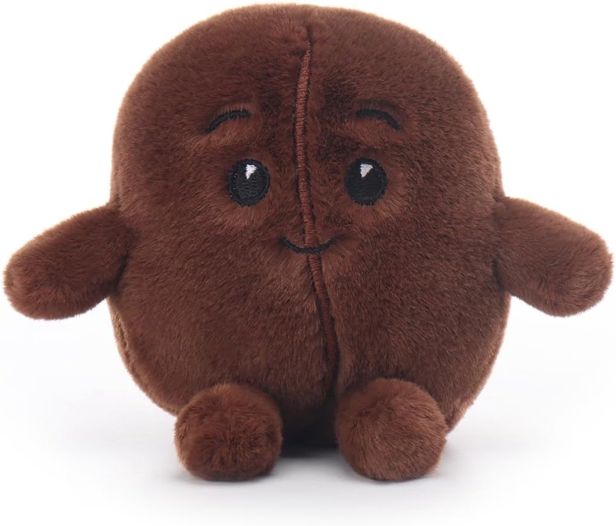 Lamb Koffiebonen pluche dier knuffeldier knuffeldier bruin 10 cm