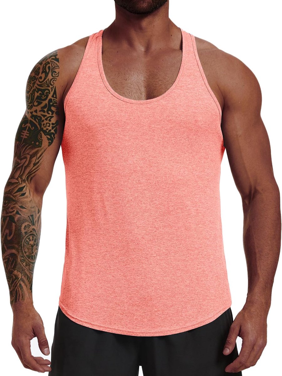 Sporttanktop voor heren, mouwloos, tanktop, fitnessstudio, hardlopen, ademende top, lichte top, training, fitness, tanktops, hardlopen, gym, zomer, T-shirt, mouwloos, S-3XL