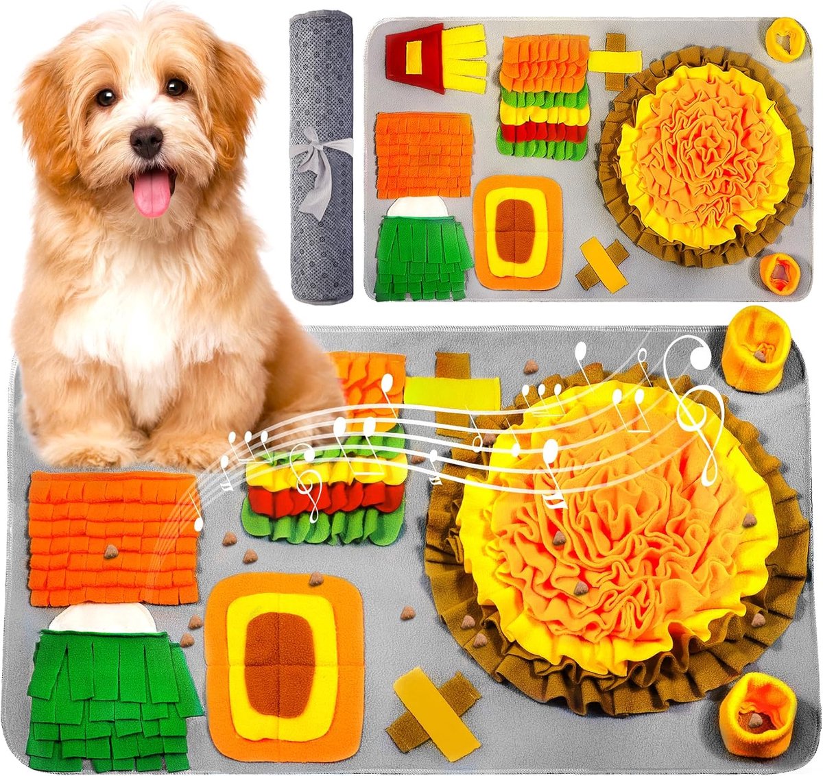 Snuffelmat voor Honden - Activiteitenmat voor Huisdieren, Interactief Hondenspeelgoed, Intelligentiespel