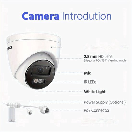 12MP CCTV Beveiligingssysteem – Beveiligingscamera – Toezichtcamera – IP Camera – NVR Recorder – Kleur- & Infra Rood Nachtzicht – Intelligente Mens- en Voertuigdetectie — afbeelding 3