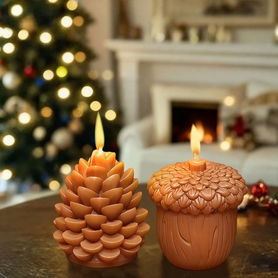 Mallen, 3D Kaars Mallen Thanksgiving Hars Mold Zeep Schimmel voor Hars Gieten & Kaarsen Maken (Pinecone) — afbeelding 3