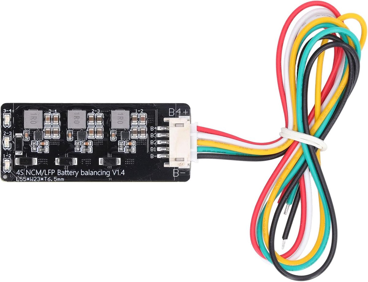 Battery Balancer, 2S 3S 4S Battery Active Equalizer BMS Balancer Lipo Li-ion LFP LiFePO4 Lithium Battery Balance Active Energy Transfer Equalizer Module(4S)