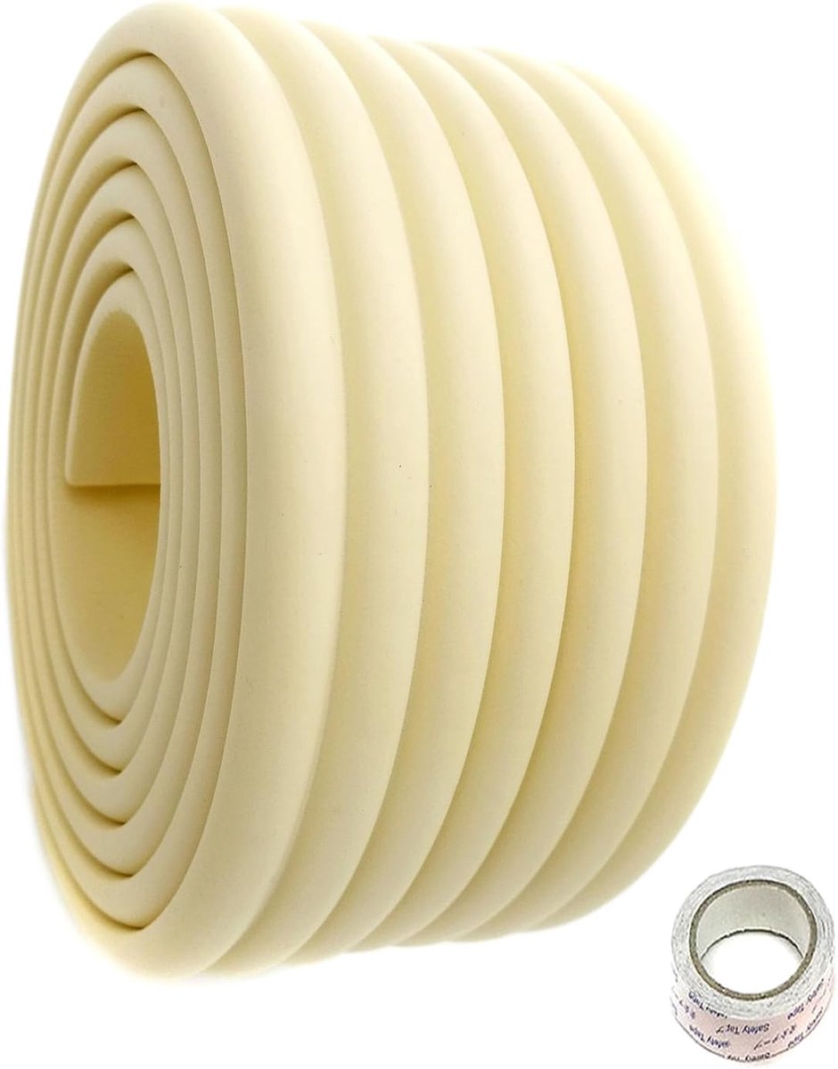 Randbescherming stootbescherming spons, crème, 8 mm x 80 mm x 2 m zekeringspuffer