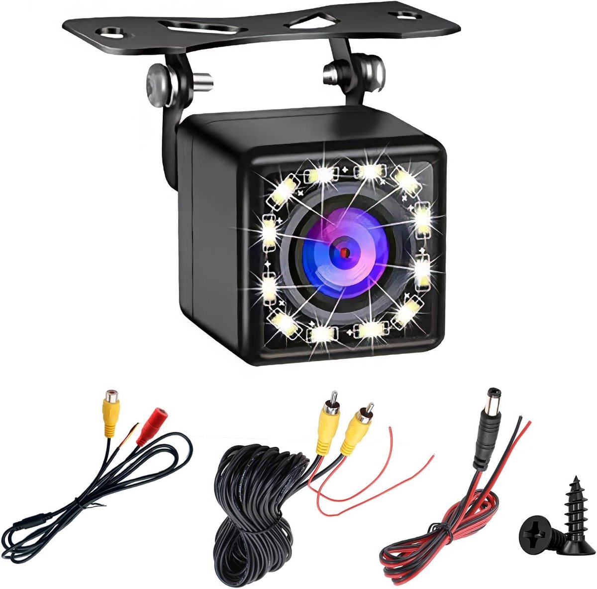 Achteruitrijcamera met Super Vision waterdichte achteruitrijcamera, 12 LED achteruitrijcamera's met nachtzicht