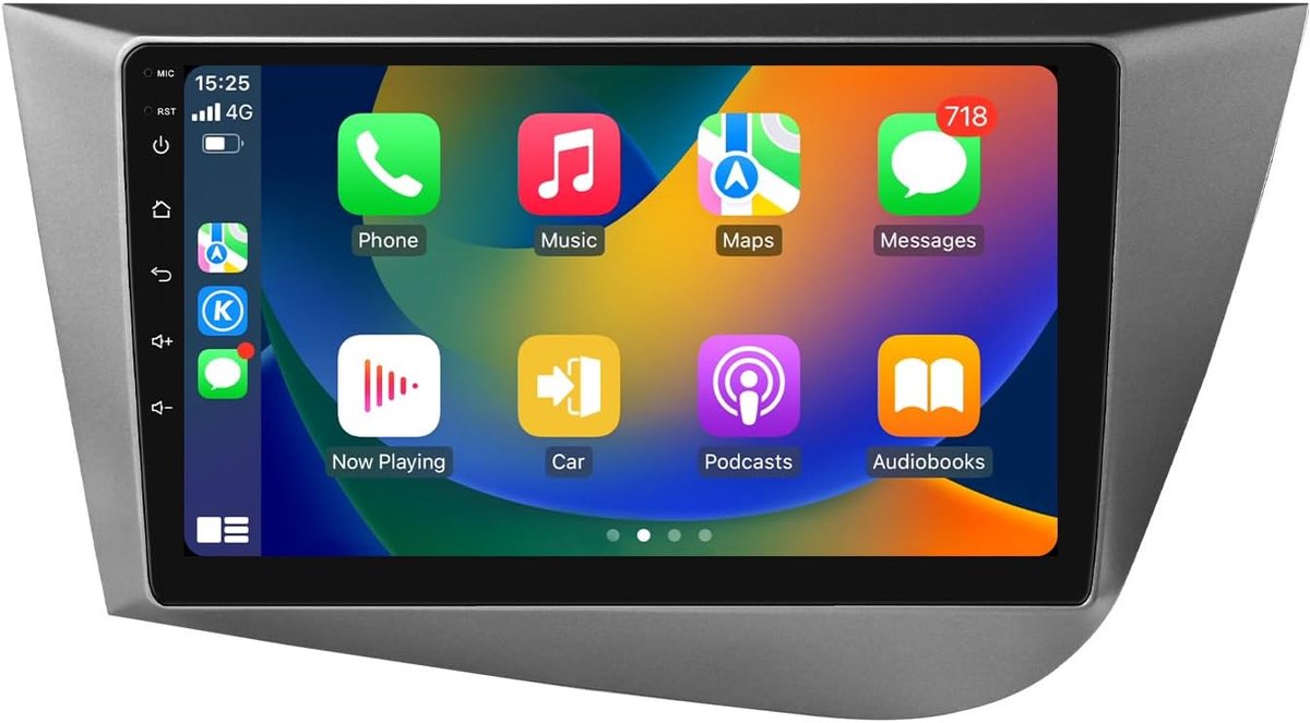 Autoradio voor Seat Leon MK2 2005-2012, 9 inch Android 13 GPS-navigatie met touchscreen met Apple Carplay Android Auto WiFi GPS Bluetooth DPS USB stuurbediening