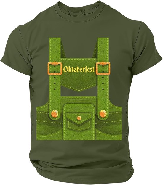 Herren Oktoberfest T-Shirt Rundhals Kurzarm Leicht Atmungsaktiv Bierfest Tshirt Bedruckt Oberteile Bier Fest Bayern Tracht Motiv Kostüme Sommer Casual Bequem Herren Oktoberfest Shirt Freizeit Shirt — afbeelding 3