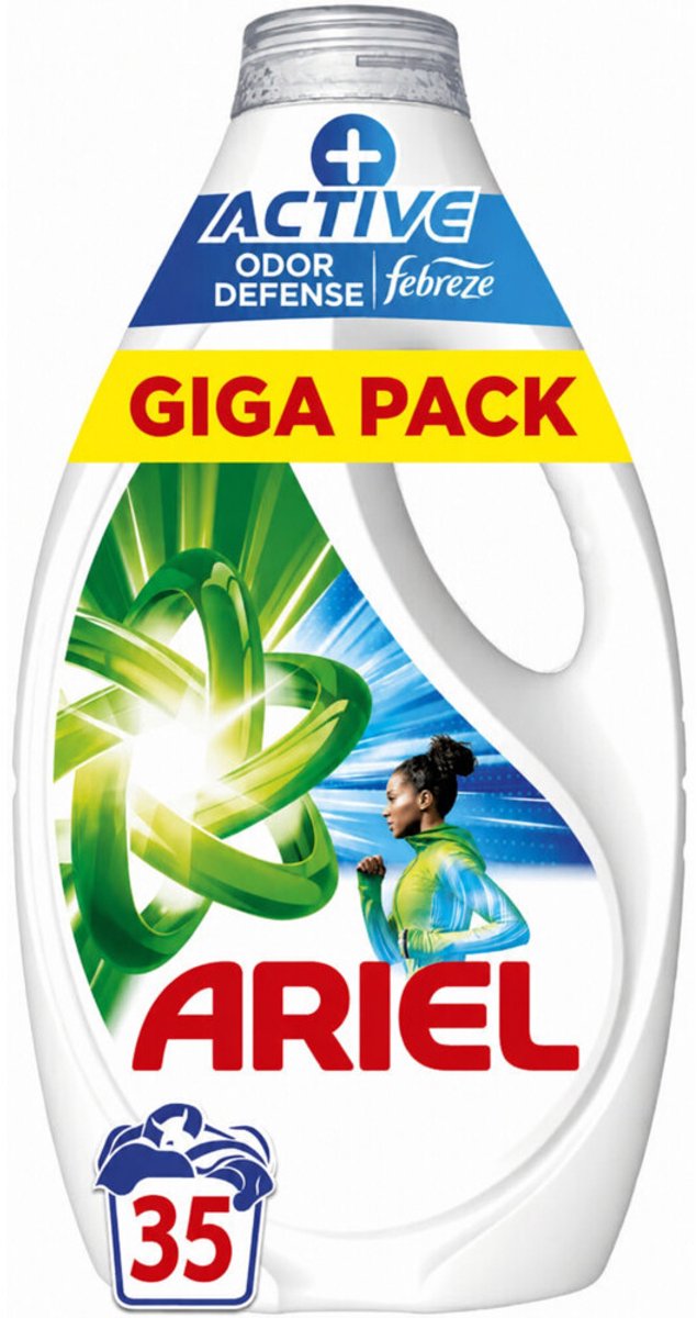 Ariel Vloeibaar Wasmiddel Active + Odor Defense 35 Wasbeurten 1575 ml