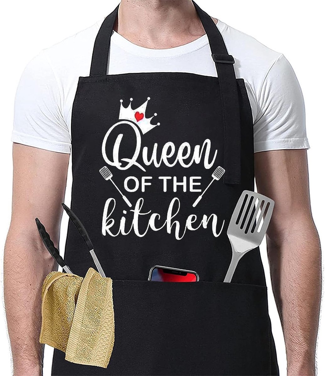 Waterdichte Keuken Schort voor Vrouwen, Gepersonaliseerd Kookschort voor Moeders, Perfect Cadeau voor Moederdag, Verjaardag en Kerst, Keukenaccessoire voor Bakken