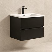 Badkamermeubel met wastafel - 60 CM - Zwart - Badmeubelset - Wastafelmeubel - Vestland