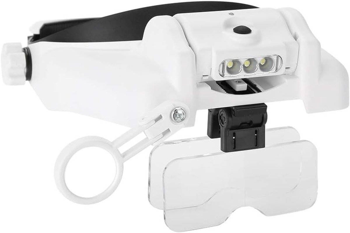Versterkte Loep met Licht en USB Opladen, 3 LED Lichten voor Lezen, Handwerken en Reparaties
