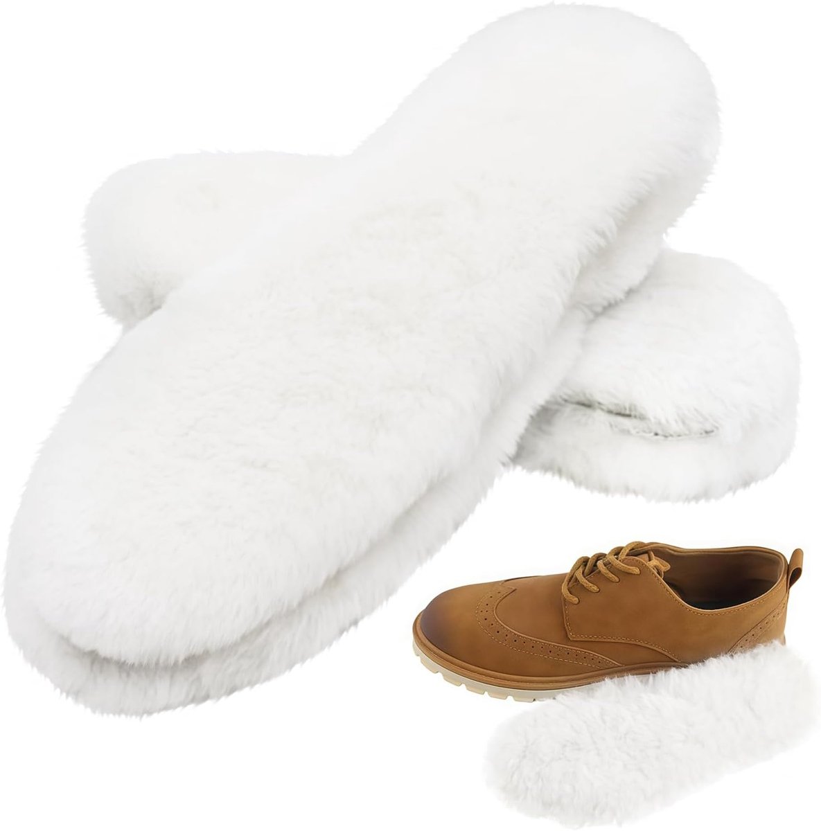 2 paar inlegzolen van lamsvacht, warme schoeninlegzolen, maat 37, winterinlegzolen voor dames en heren, warme inlegzolen, warme winterinlegzolen, warme inlegzolen, warme inlegzolen, voor sportschoenen