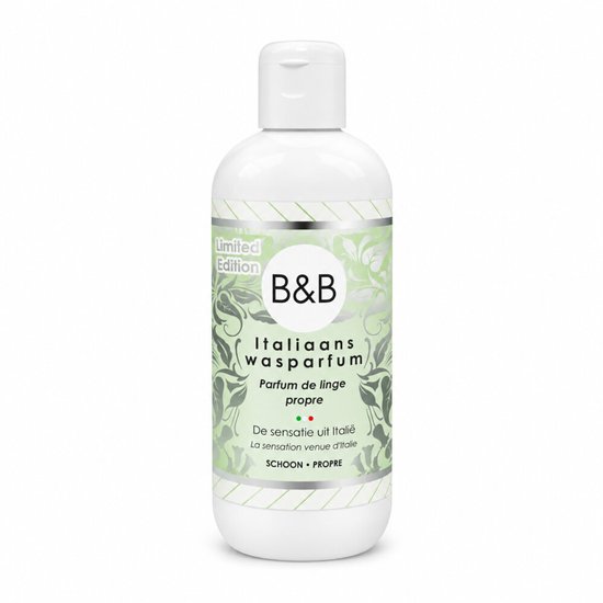 Limited Edition B&B Italiaans wasparfum met groene bladerenprint. "De sensatie uit Italië"