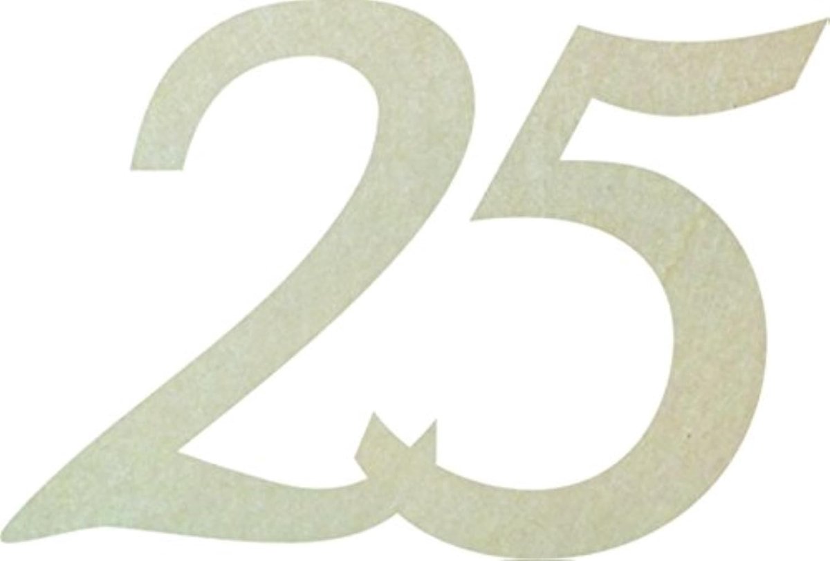 knutsel-News strooidecoratie, Fliz, crème, 18 x 12 x 3 cm, 25 stuks