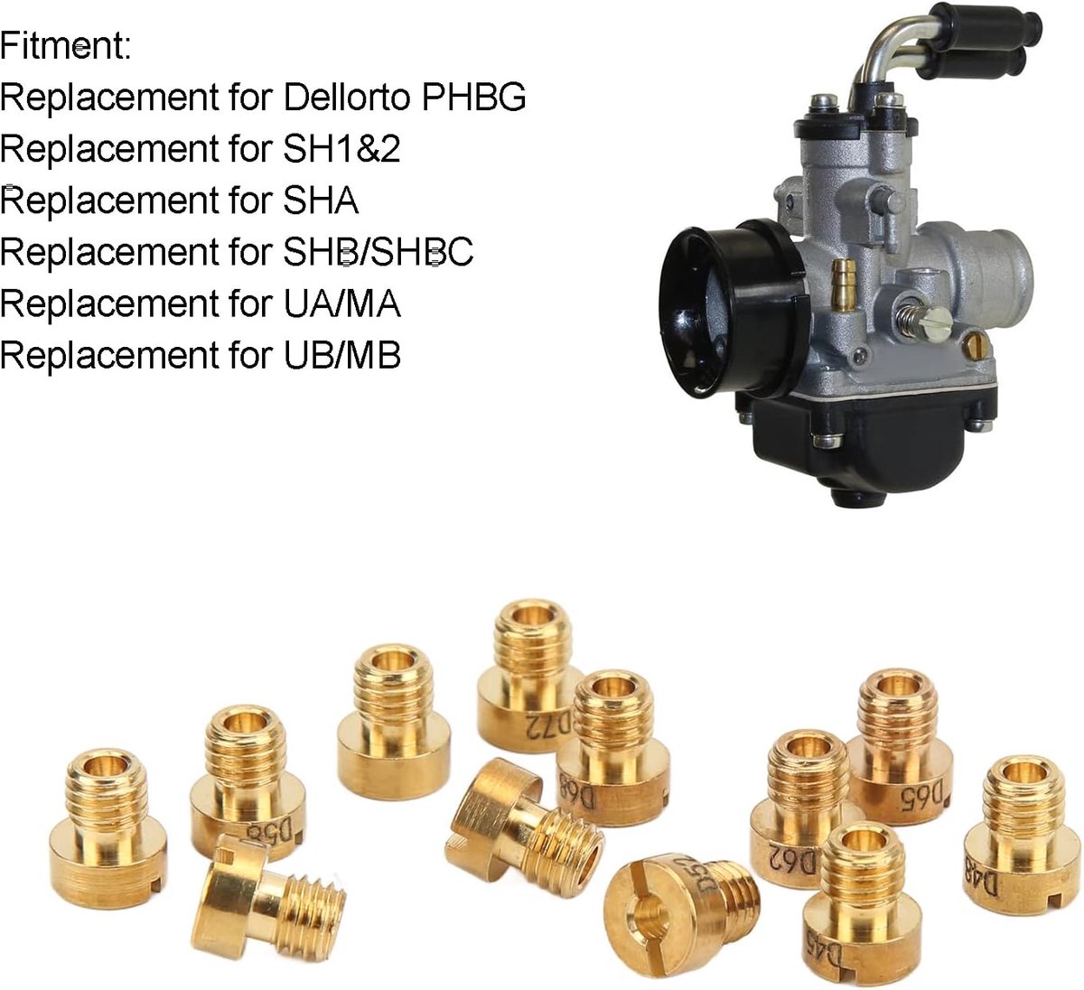 Sproeiers Carburateur Metalen Carburateur Hoofdmondstuk Voor Dellorto PHBG SHA SHB SHBC:
