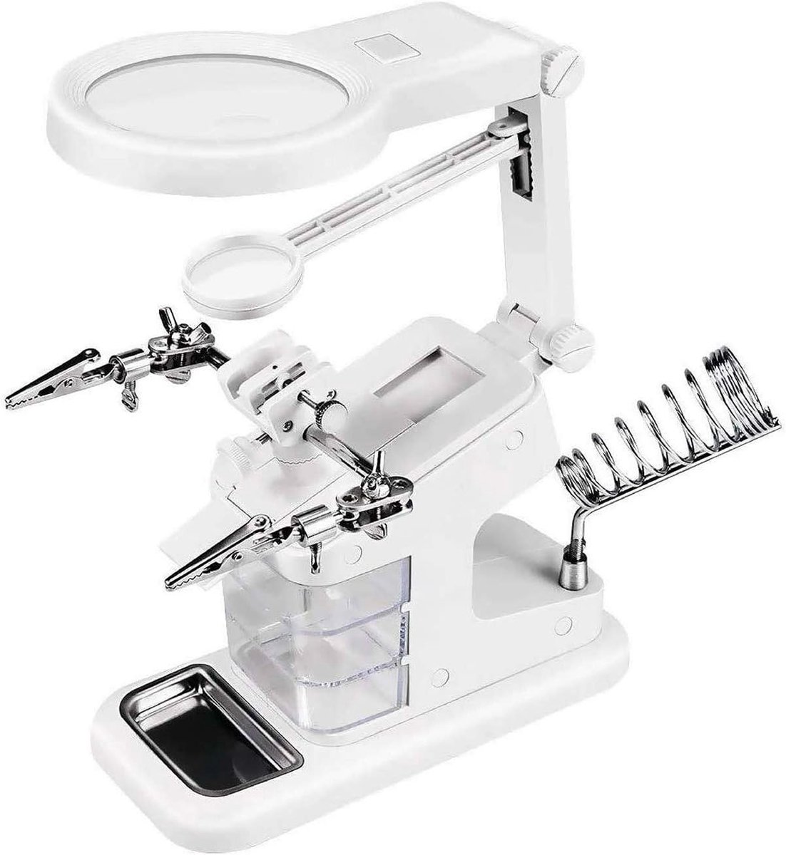 Derde Vergrootglas met Klemmen, Solderingshulp voor Assemblage, Reparatie en Modelbouw - 3x Versterking voor Hobby en Ambacht