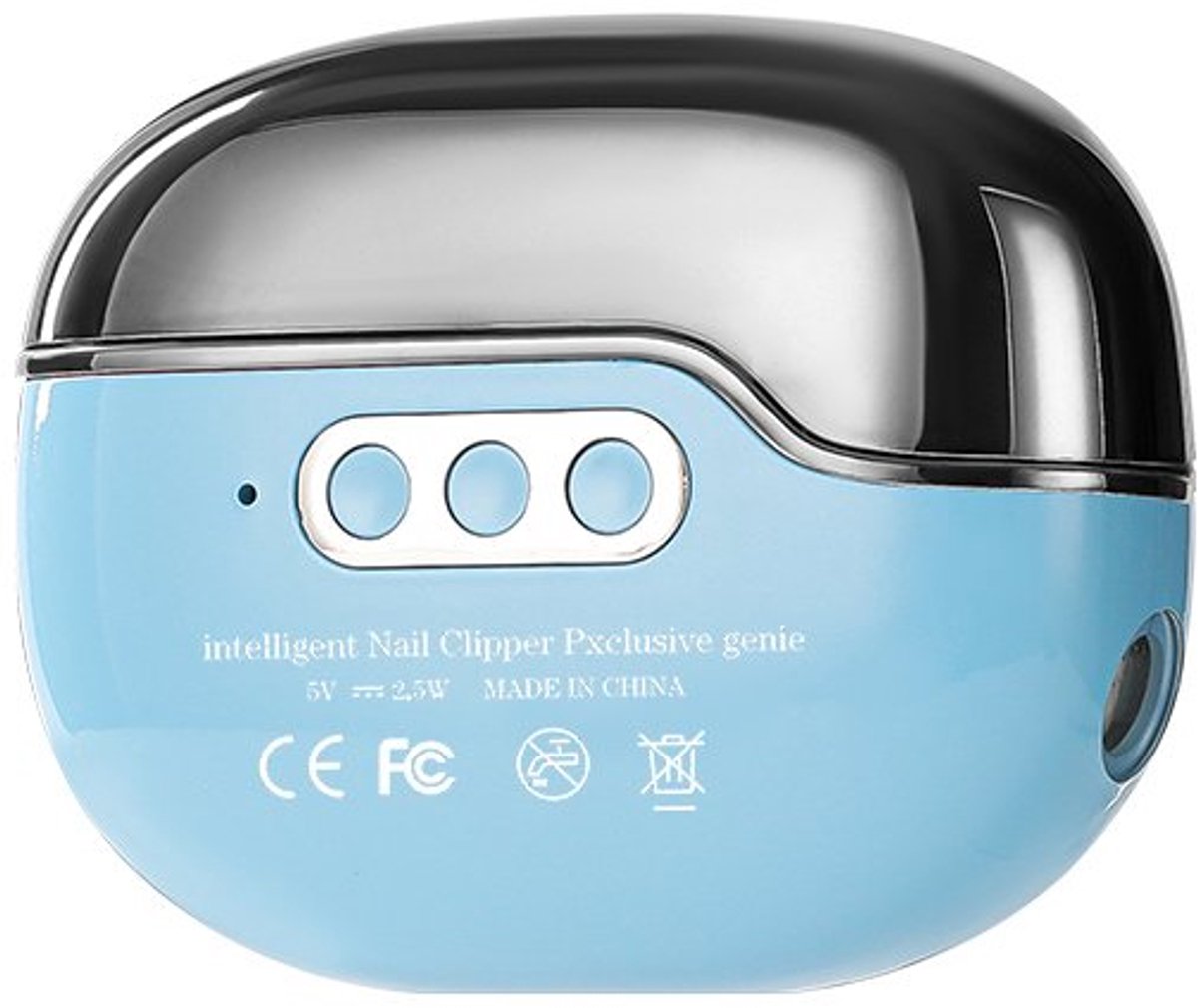 Deze verbeterde 4-in-1 elektrische nagelknipper/vijl/manicurist, uitgebracht in 2026, heeft drie instelbare snelheden, is oplaadbaar, heeft een polijstfunctie en wordt geleverd met een intrekbaar opzetstuk（blauw）.